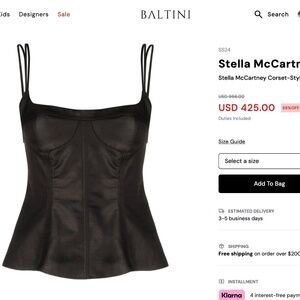 Stella McCartney Peplum Crop top Size 38